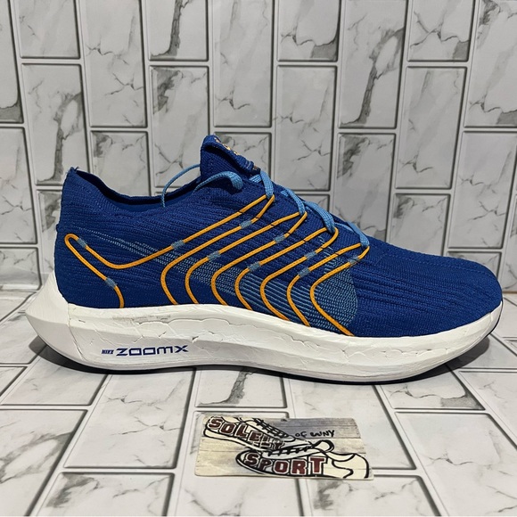 New Nike Air ZoomX Pegasus Turbo Next Nature Blue Orange White Running Mens 12.5 - Picture 7 of 12